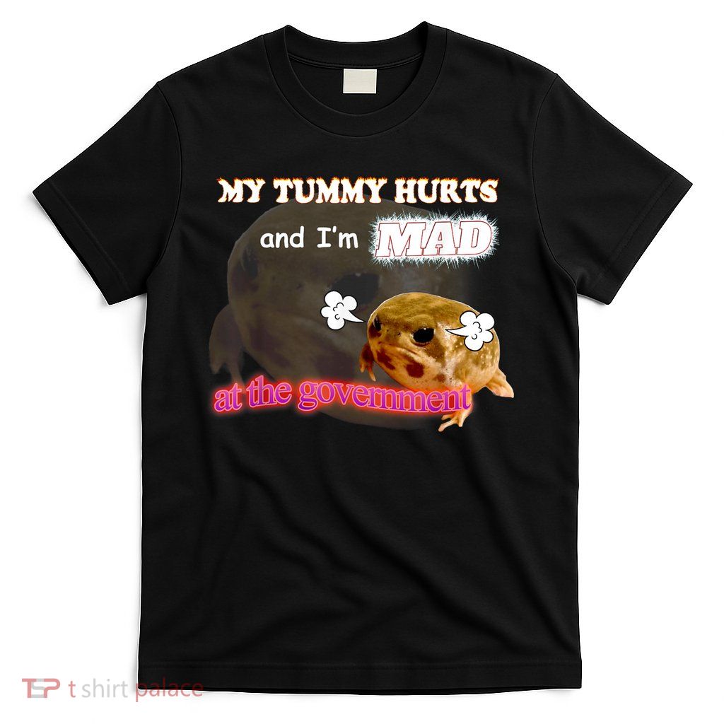 My Tummy Hurts And Im MAD At The Government Meme T-Shirt