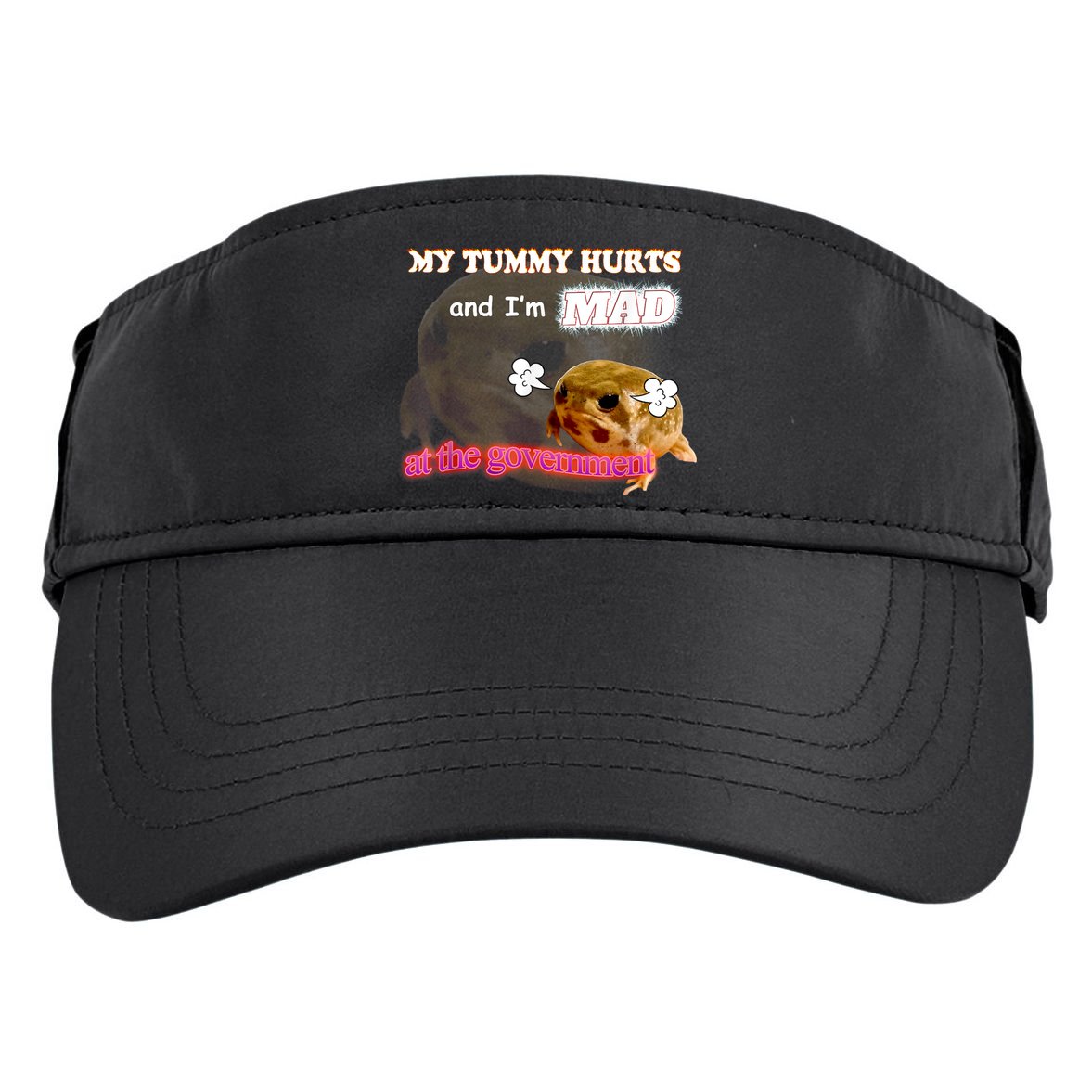 My Tummy Hurts And Im MAD At The Government Meme Adult Drive Performance Visor