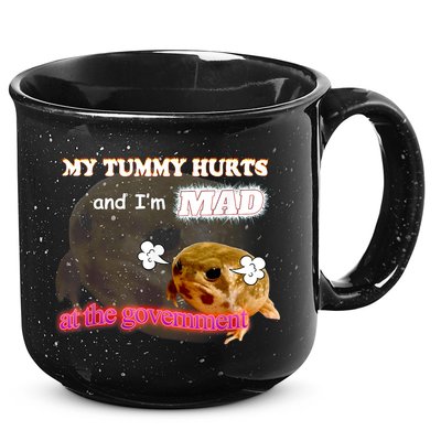 My Tummy Hurts And Im MAD At The Government Meme 15oz Campfire Ceramic Mug