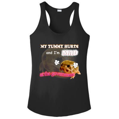 My Tummy Hurts And Im MAD At The Government Meme Ladies PosiCharge Competitor Racerback Tank
