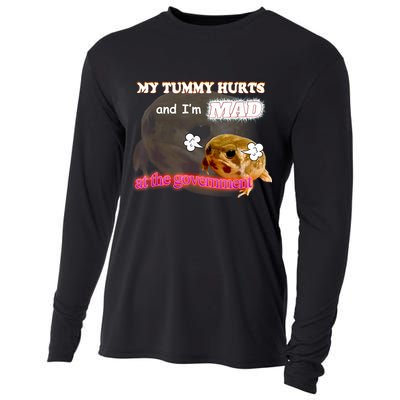 My Tummy Hurts And Im MAD At The Government Meme Cooling Performance Long Sleeve Crew