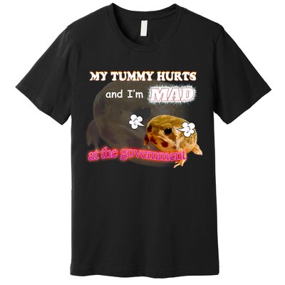 My Tummy Hurts And Im MAD At The Government Meme Premium T-Shirt