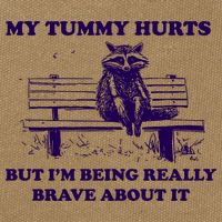 My Tummy Hurts But IM Being Really Brave About It Cotton Canvas Backpack