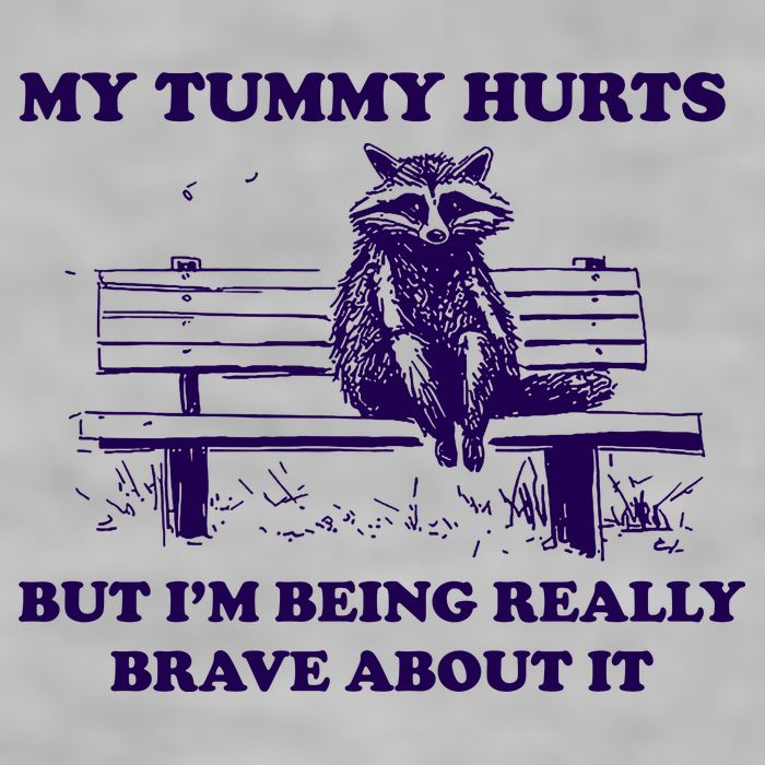 My Tummy Hurts But IM Being Really Brave About It Ladies PosiCharge Tri-Blend Wicking Tank