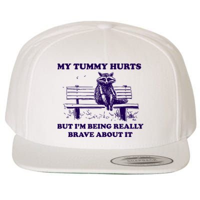 My Tummy Hurts But IM Being Really Brave About It Wool Snapback Cap