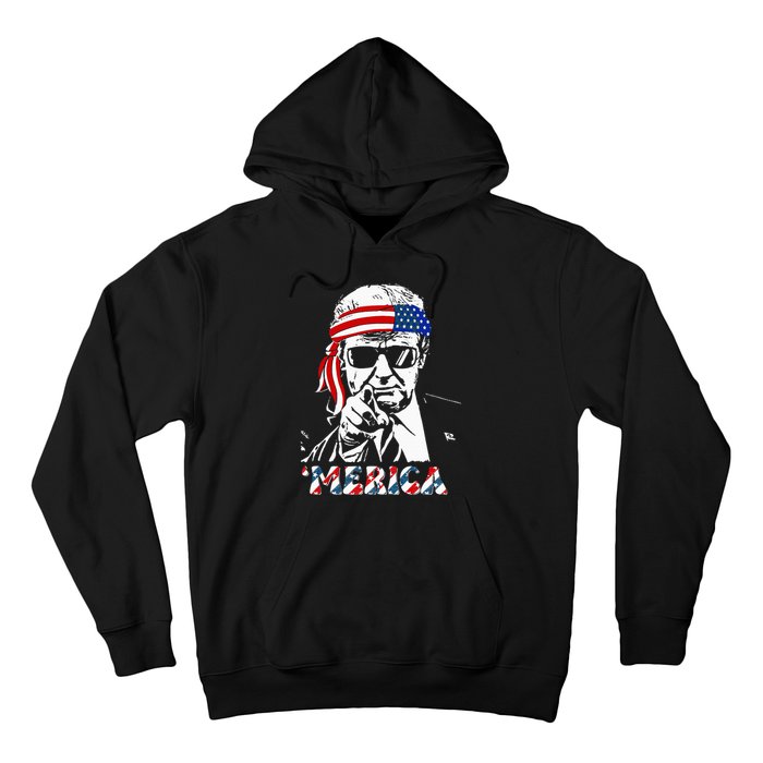 Merica Trump Happy 4th Of July Trump Hoodie