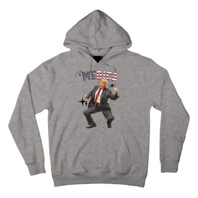 Merica Trump Happy 4th Of July Trump American Flag Tall Hoodie