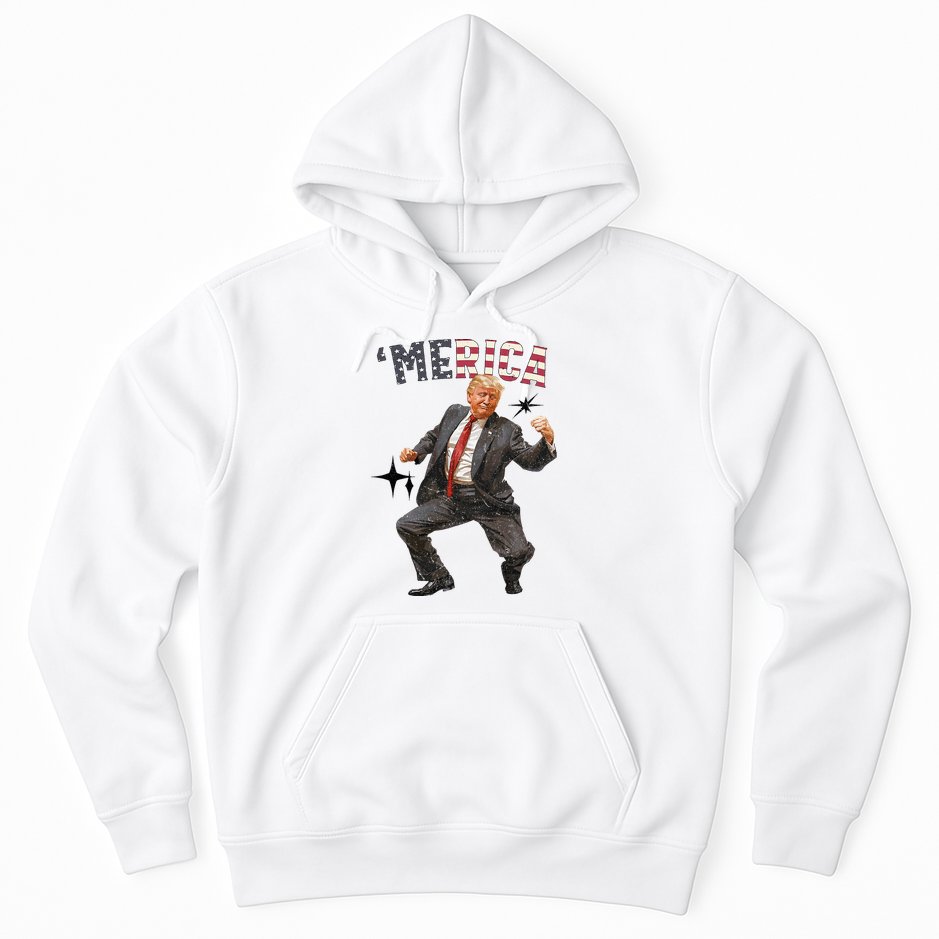 Merica Trump Happy 4th Of July Trump American Flag Hoodie