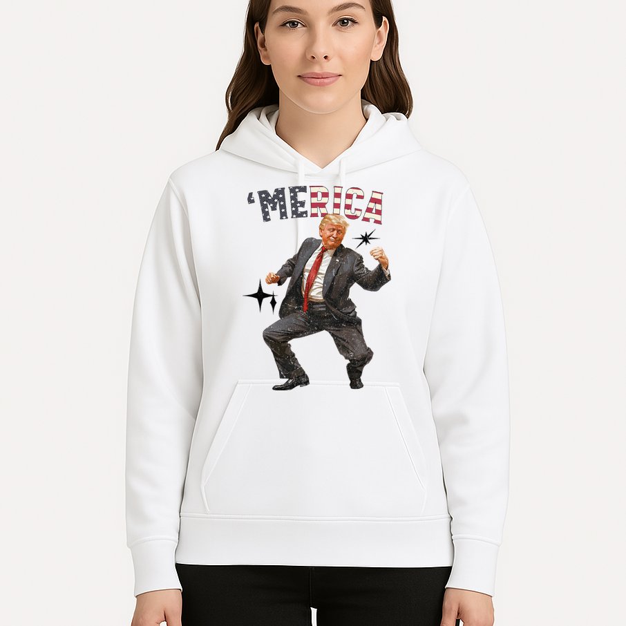 Merica Trump Happy 4th Of July Trump American Flag Hoodie
