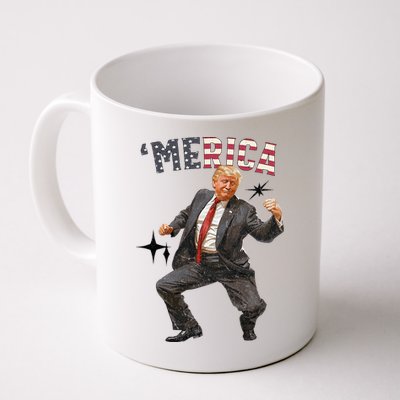 Merica Trump Happy 4th Of July Trump American Flag Mug
