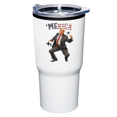 Merica Trump Happy 4th Of July Trump American Flag Tumbler