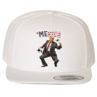 Merica Trump Happy 4th Of July Trump American Flag Wool Snapback Cap