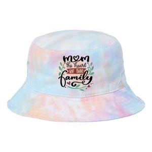 Mom The Heart Of The Family Cute Gift Tie Dye Newport Bucket Hat