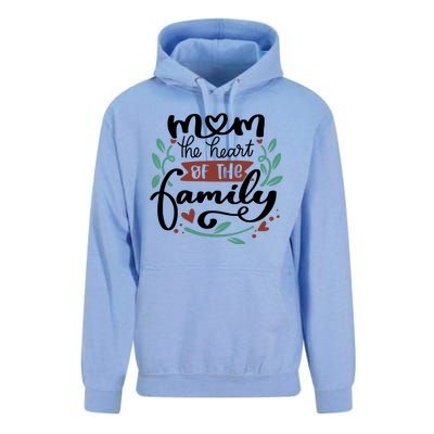 Mom The Heart Of The Family Cute Gift Unisex Surf Hoodie