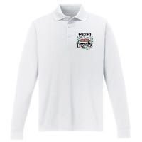 Mom The Heart Of The Family Cute Gift Performance Long Sleeve Polo