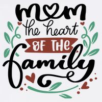 Mom The Heart Of The Family Cute Gift Cooling Performance Crew T-Shirt