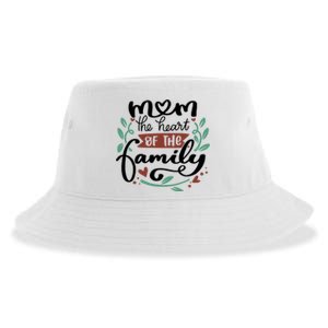 Mom The Heart Of The Family Cute Gift Sustainable Bucket Hat