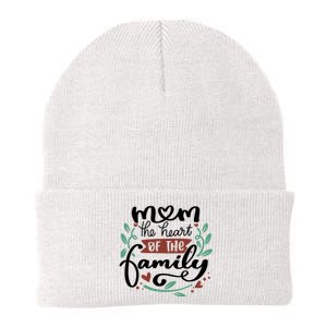 Mom The Heart Of The Family Cute Gift Knit Cap Winter Beanie