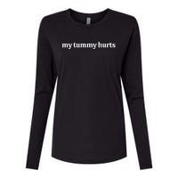 My Tummy Hurts Womens Cotton Relaxed Long Sleeve T-Shirt