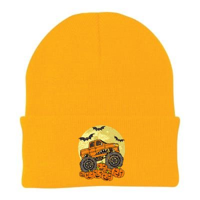 Monster Truck Halloween Jack O Lantern Moon Pumpkin Knit Cap Winter Beanie