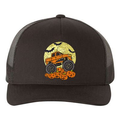 Monster Truck Halloween Jack O Lantern Moon Pumpkin Yupoong Adult 5-Panel Trucker Hat