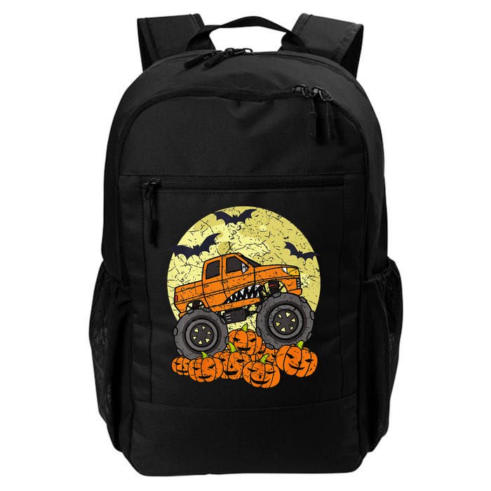 Monster Truck Halloween Jack O Lantern Moon Pumpkin Daily Commute Backpack