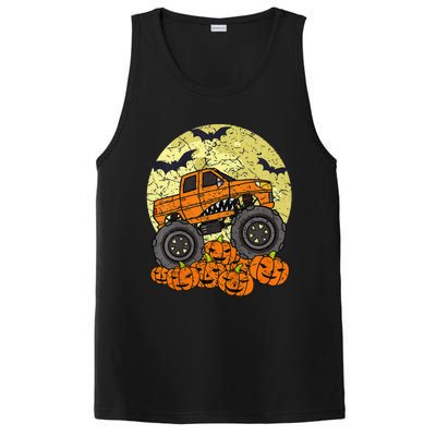 Monster Truck Halloween Jack O Lantern Moon Pumpkin PosiCharge Competitor Tank