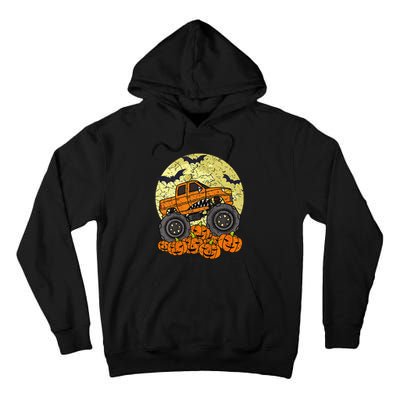 Monster Truck Halloween Jack O Lantern Moon Pumpkin Tall Hoodie