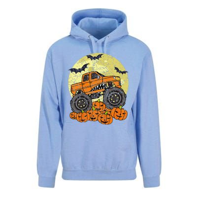 Monster Truck Halloween Jack O Lantern Moon Pumpkin Unisex Surf Hoodie