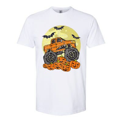 Monster Truck Halloween Jack O Lantern Moon Pumpkin Softstyle CVC T-Shirt