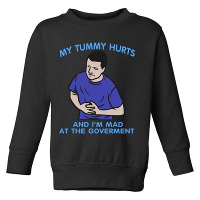 My Tummy Hurts And Im Mad At The Goverment Toddler Sweatshirt