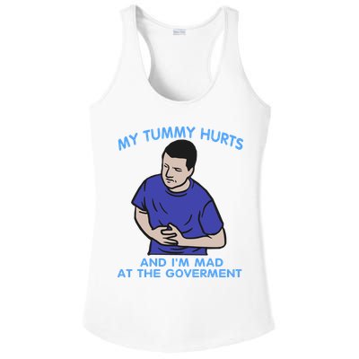 My Tummy Hurts And Im Mad At The Goverment Ladies PosiCharge Competitor Racerback Tank