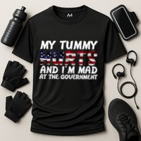 My Tummy Hurts And I'm Mad At The Government Cooling Performance Crew T-Shirt