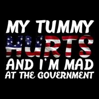 My Tummy Hurts And I'm Mad At The Government 16 in Basic Backpack