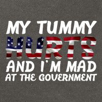 My Tummy Hurts And I'm Mad At The Government Cotton Canvas Backpack