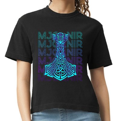 Mjolnir Thor Hammer Norse Mythology Retro Comfort Colors Boxy T-Shirt