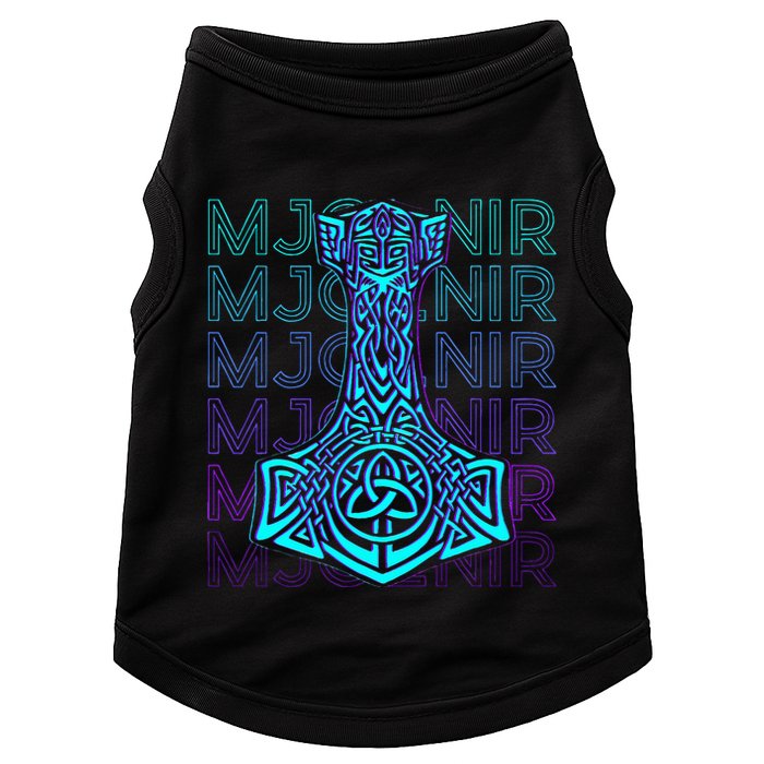Mjolnir Thor Hammer Norse Mythology Retro Doggie Tank