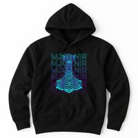Mjolnir Thor Hammer Norse Mythology Retro Hoodie