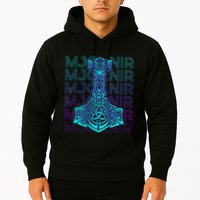Mjolnir Thor Hammer Norse Mythology Retro Hoodie