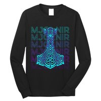 Mjolnir Thor Hammer Norse Mythology Retro Long Sleeve Shirt