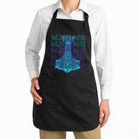 Mjolnir Thor Hammer Norse Mythology Retro Apron