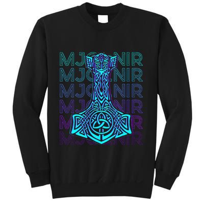 Mjolnir Thor Hammer Norse Mythology Retro Sweatshirt