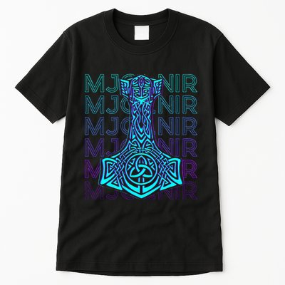 Mjolnir Thor Hammer Norse Mythology Retro Tall T-Shirt