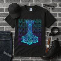 Mjolnir Thor Hammer Norse Mythology Retro Tall T-Shirt