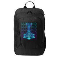 Mjolnir Thor Hammer Norse Mythology Retro City Backpack