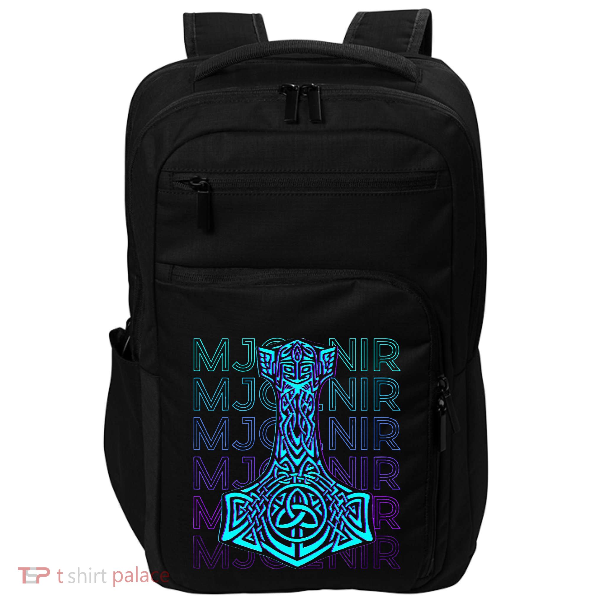 Mjolnir Thor Hammer Norse Mythology Retro Impact Tech Backpack