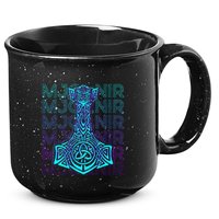 Mjolnir Thor Hammer Norse Mythology Retro 15oz Campfire Ceramic Mug