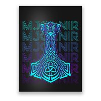 Mjolnir Thor Hammer Norse Mythology Retro Poster