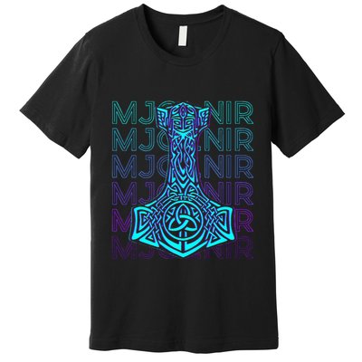 Mjolnir Thor Hammer Norse Mythology Retro Premium T-Shirt