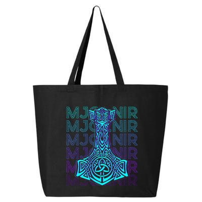 Mjolnir Thor Hammer Norse Mythology Retro 25L Jumbo Tote
